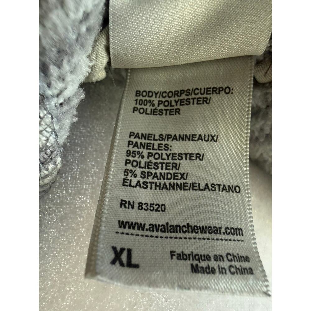 Avalanche Hooded Quater Zip Gray and White Size XL - Picture 8 of 8
